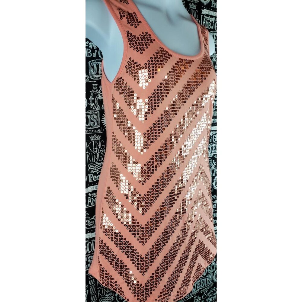 Rue 21 Sequin Tank Top Size Small - Picture 2 of 14